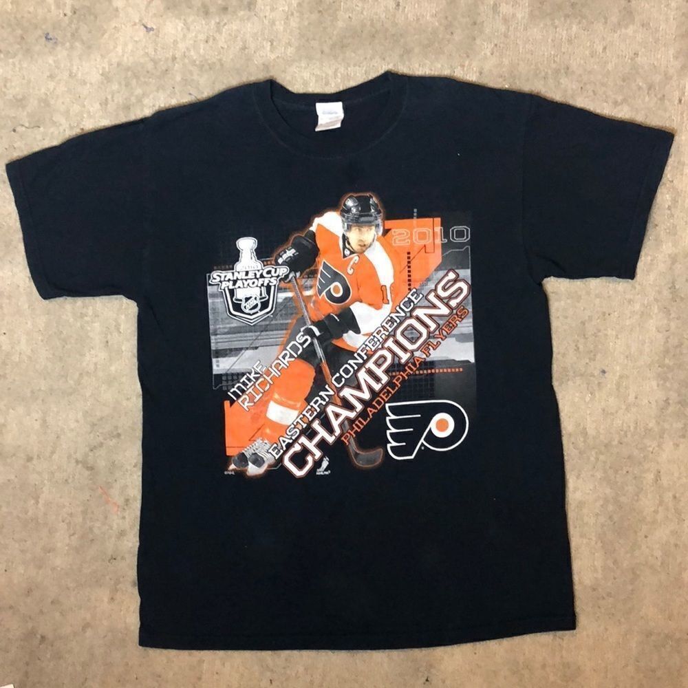 Vintage Philadelphia Flyers Mike Richards Eastern Conference Champs 2010 T-Shirt